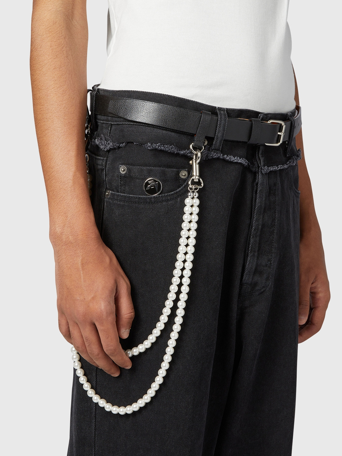 MIXED BELT WITH PEARL 詳細画像 Black 2