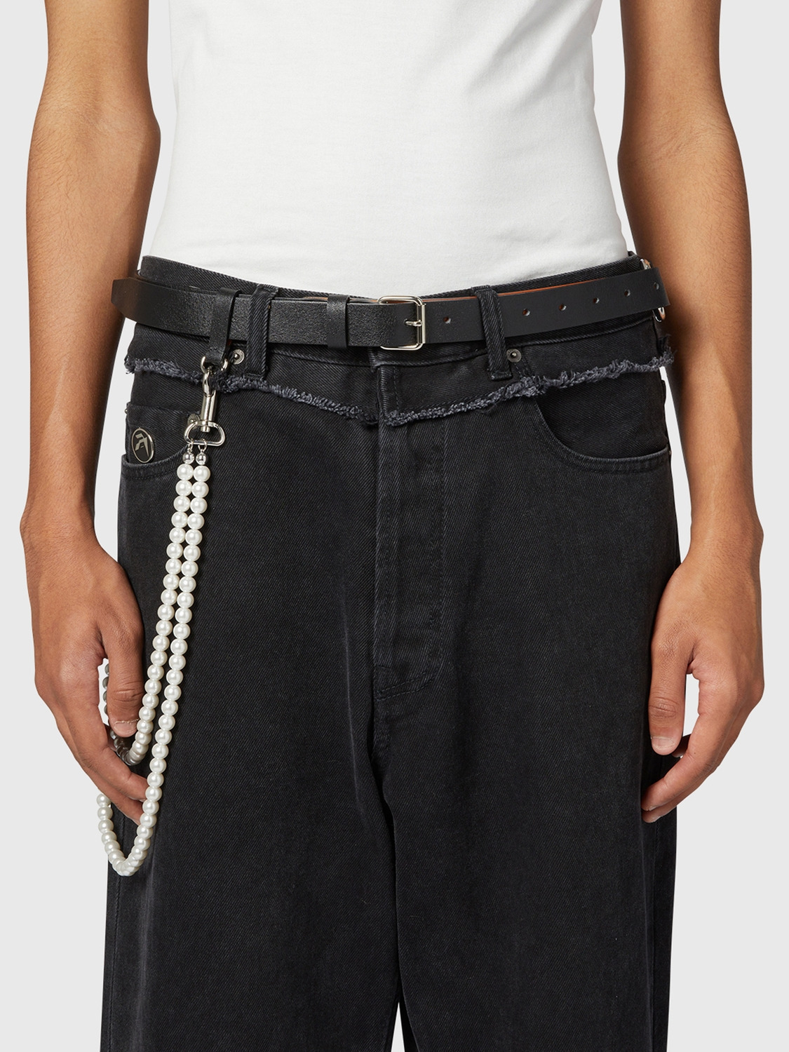 MIXED BELT WITH PEARL 詳細画像 Black 3