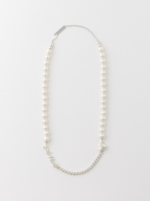 SERPENT LOGO NECKLACE CZ