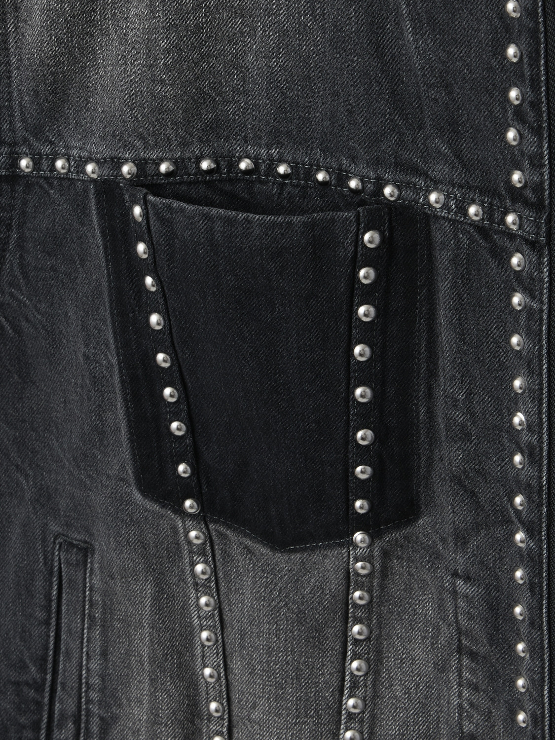 STUDS DENIM ZIP UP JACKET 詳細画像 Black 3