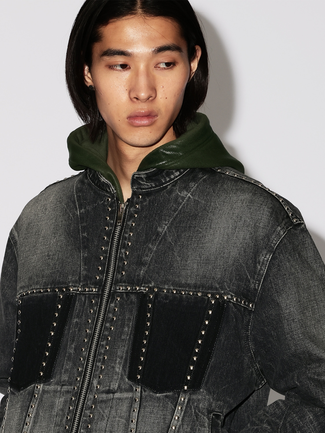 STUDS DENIM ZIP UP JACKET 詳細画像 Black 9