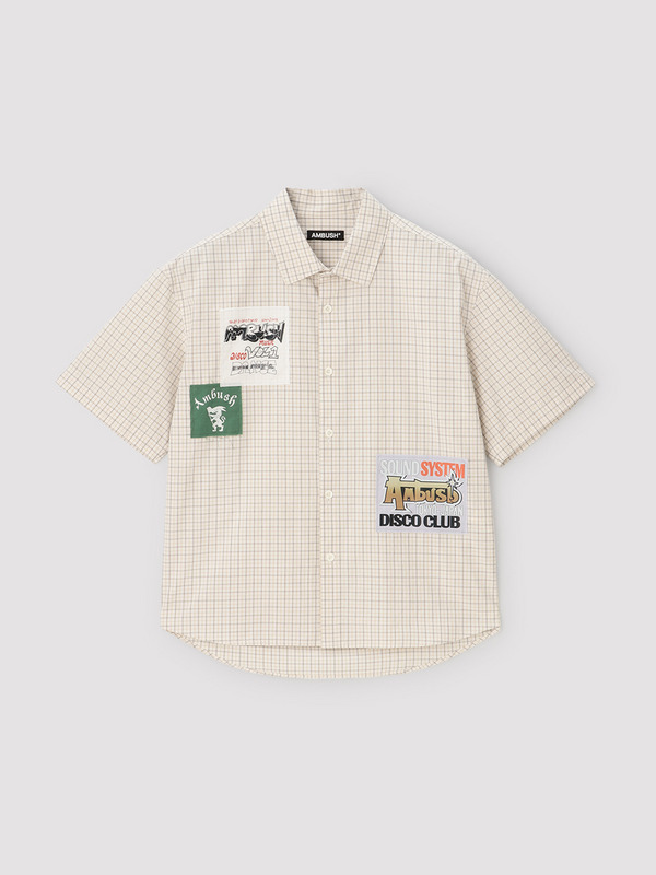 PATCHWORK CHECK SHORT SLEEVE SHIRT
