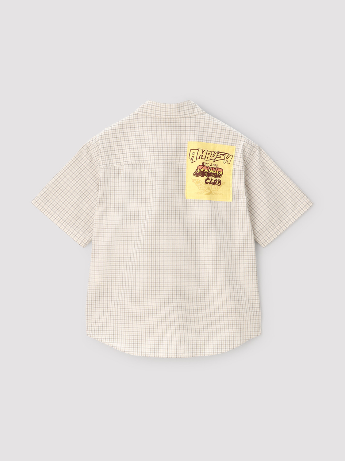 PATCHWORK CHECK SHORT SLEEVE SHIRT 詳細画像 O.white 2