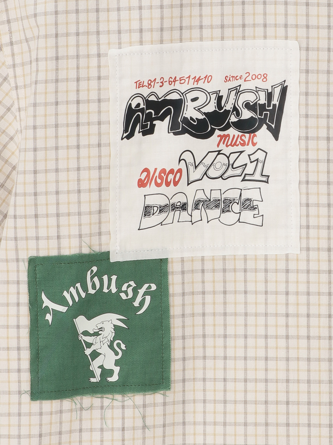 PATCHWORK CHECK SHORT SLEEVE SHIRT 詳細画像 O.white 3