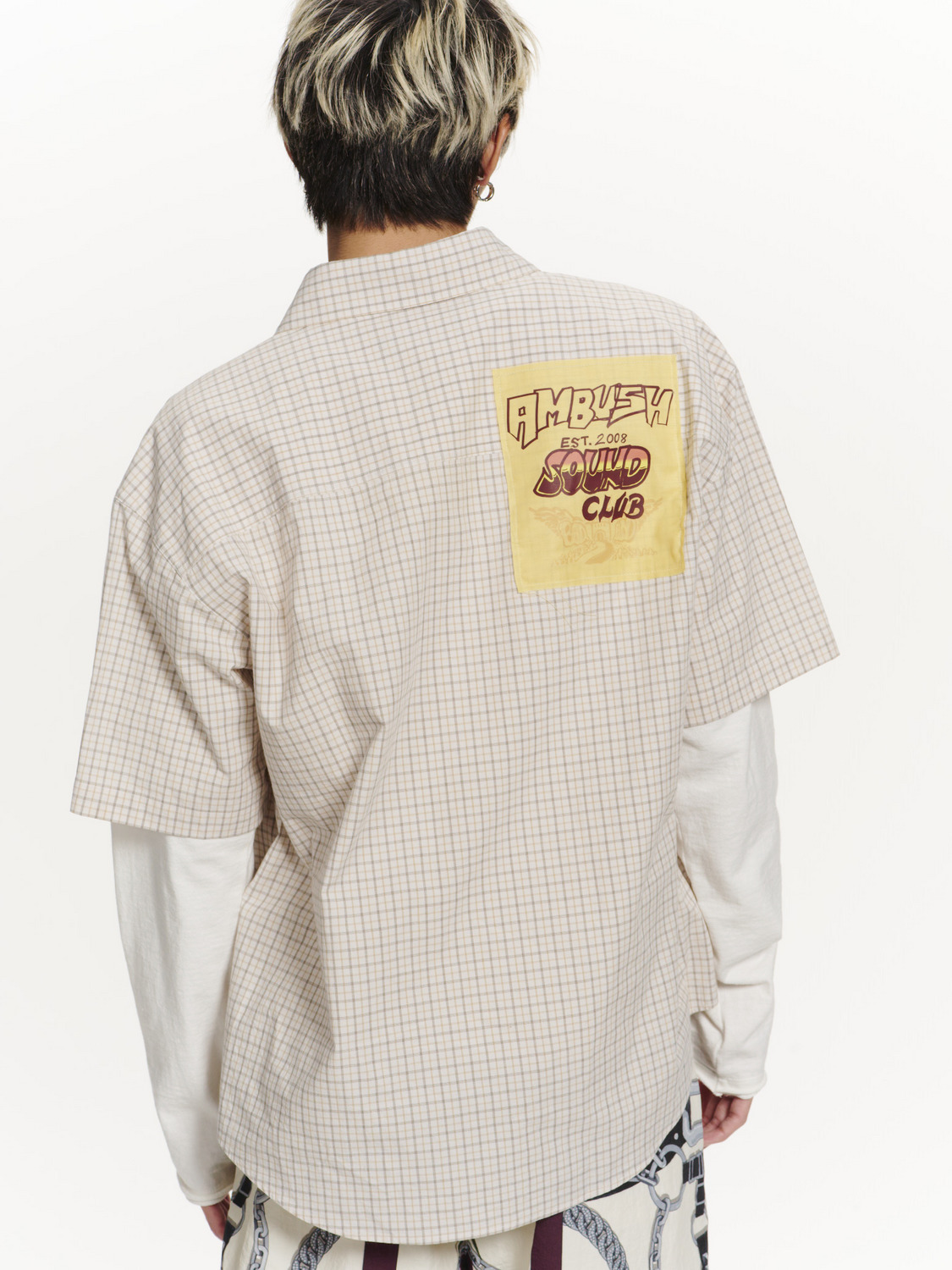 PATCHWORK CHECK SHORT SLEEVE SHIRT 詳細画像 O.white 8