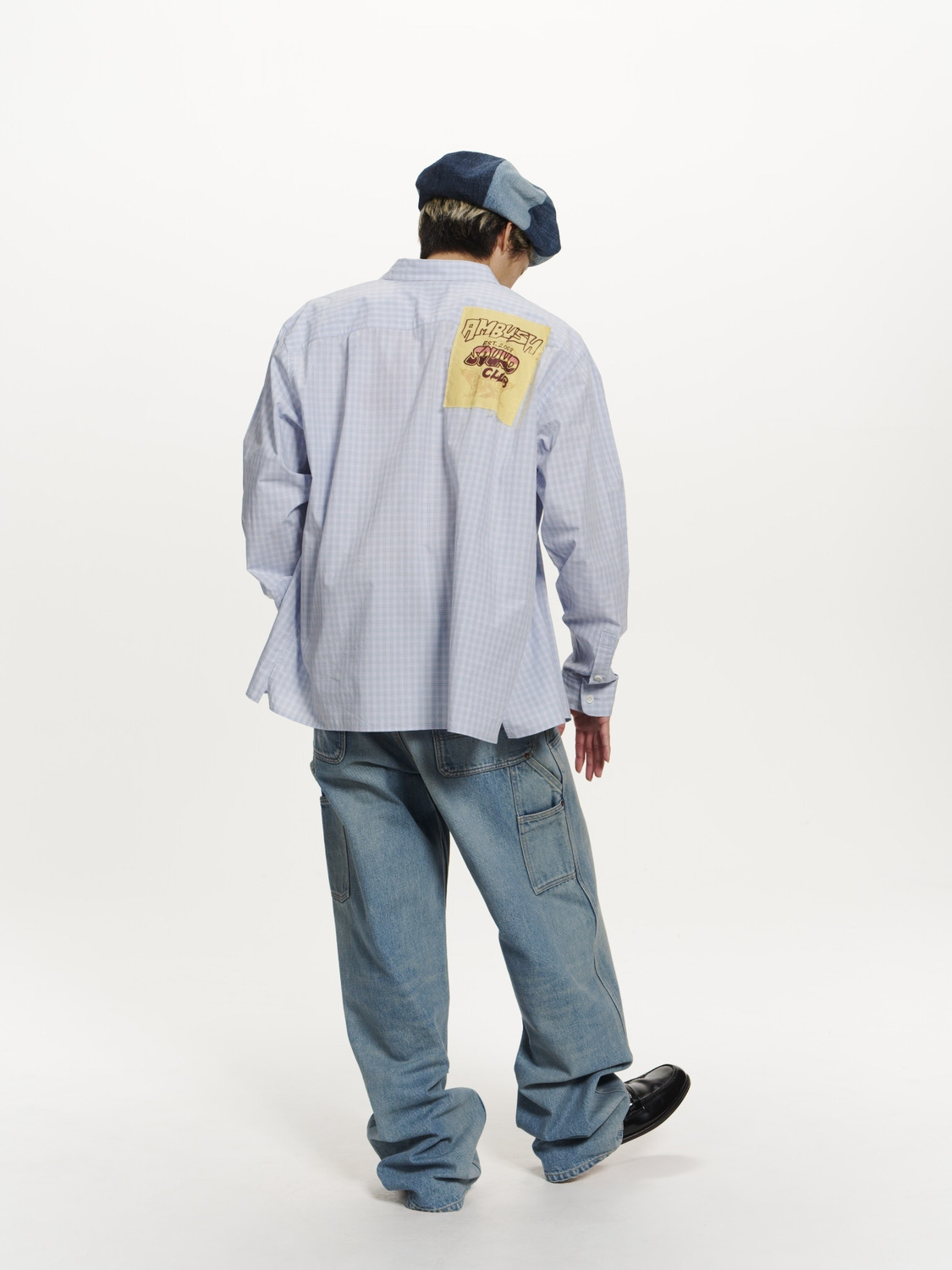 PATCHWORK CHECK LONG SLEEVE SHIRT 詳細画像 L.Blue 5