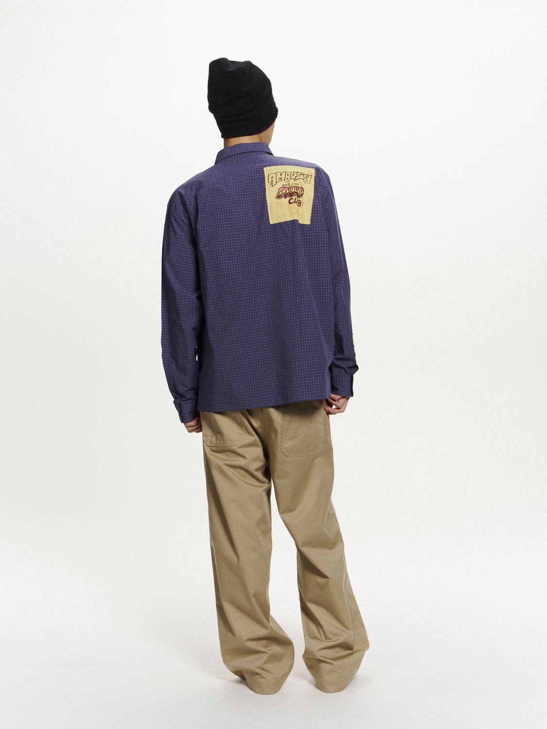 PATCHWORK CHECK LONG SLEEVE SHIRT 詳細画像 Navy 7