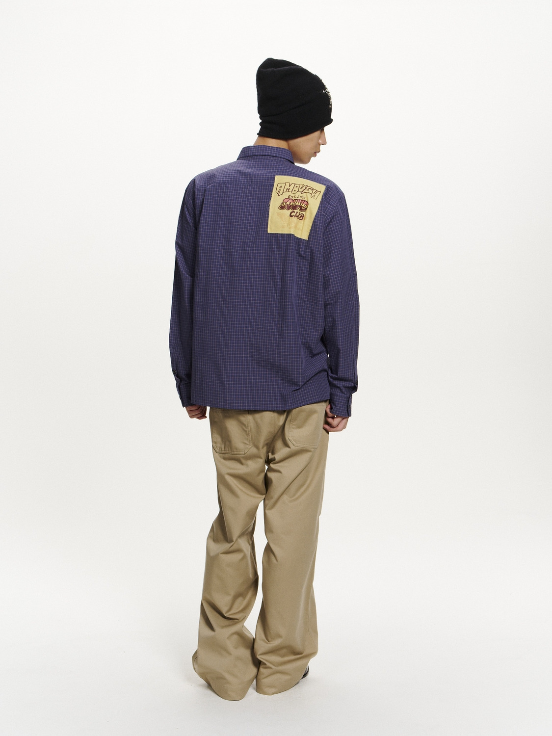 PATCHWORK CHECK LONG SLEEVE SHIRT 詳細画像 Navy 8