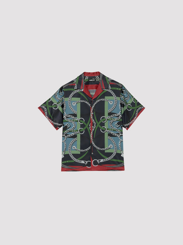 SCARF PRINT SHORT SLEEVE SHIRT