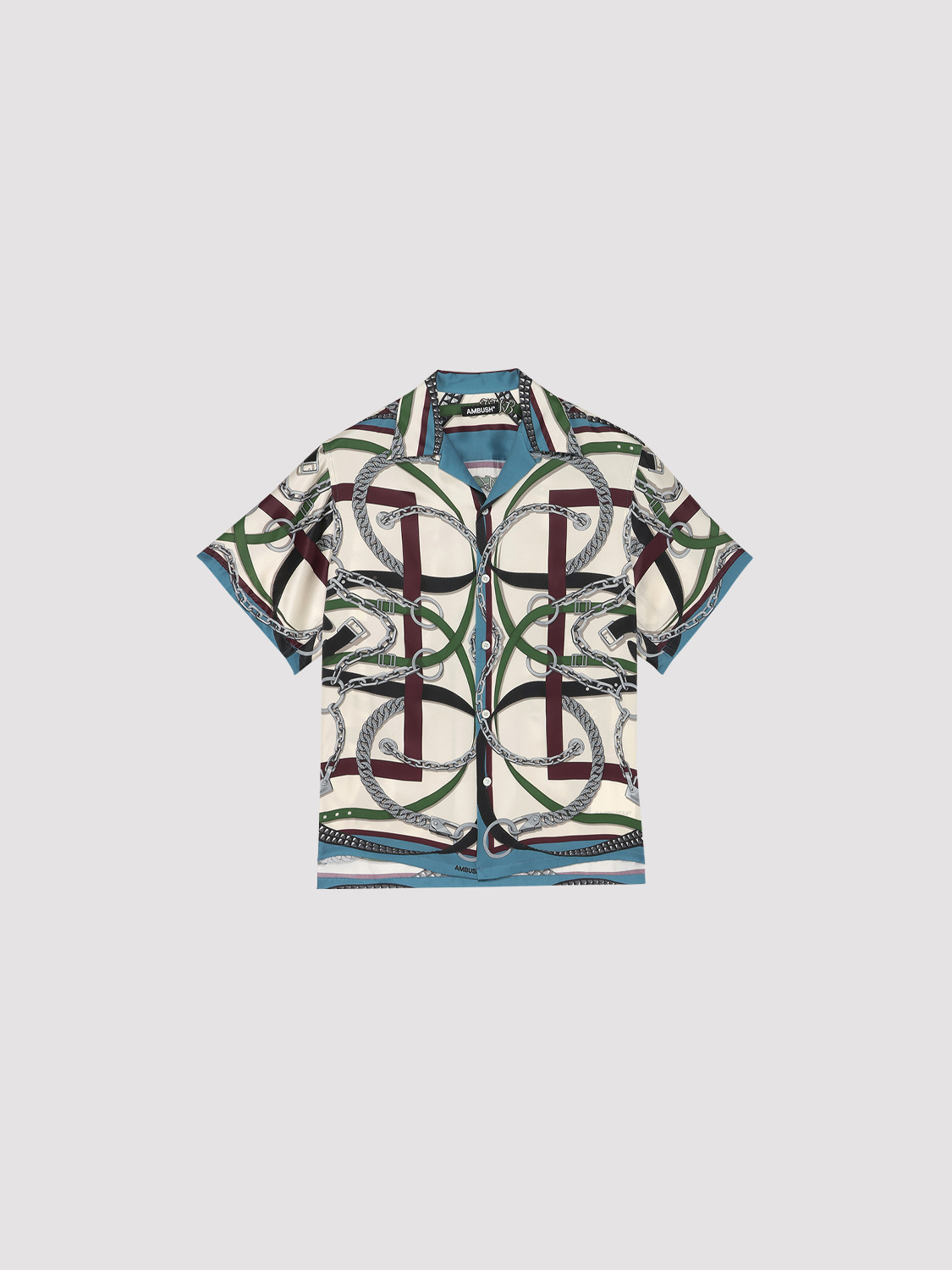 SCARF PRINT SHORT SLEEVE SHIRT 詳細画像 O.white 1