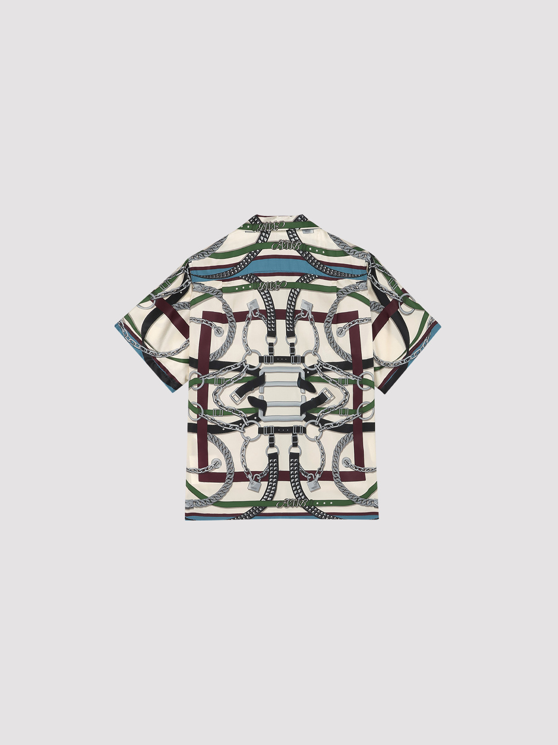 SCARF PRINT SHORT SLEEVE SHIRT 詳細画像 O.white 2