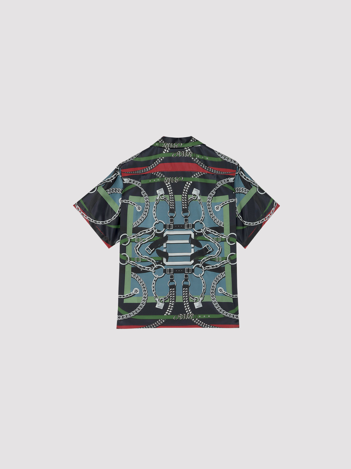 SCARF PRINT SHORT SLEEVE SHIRT 詳細画像 Navy 2