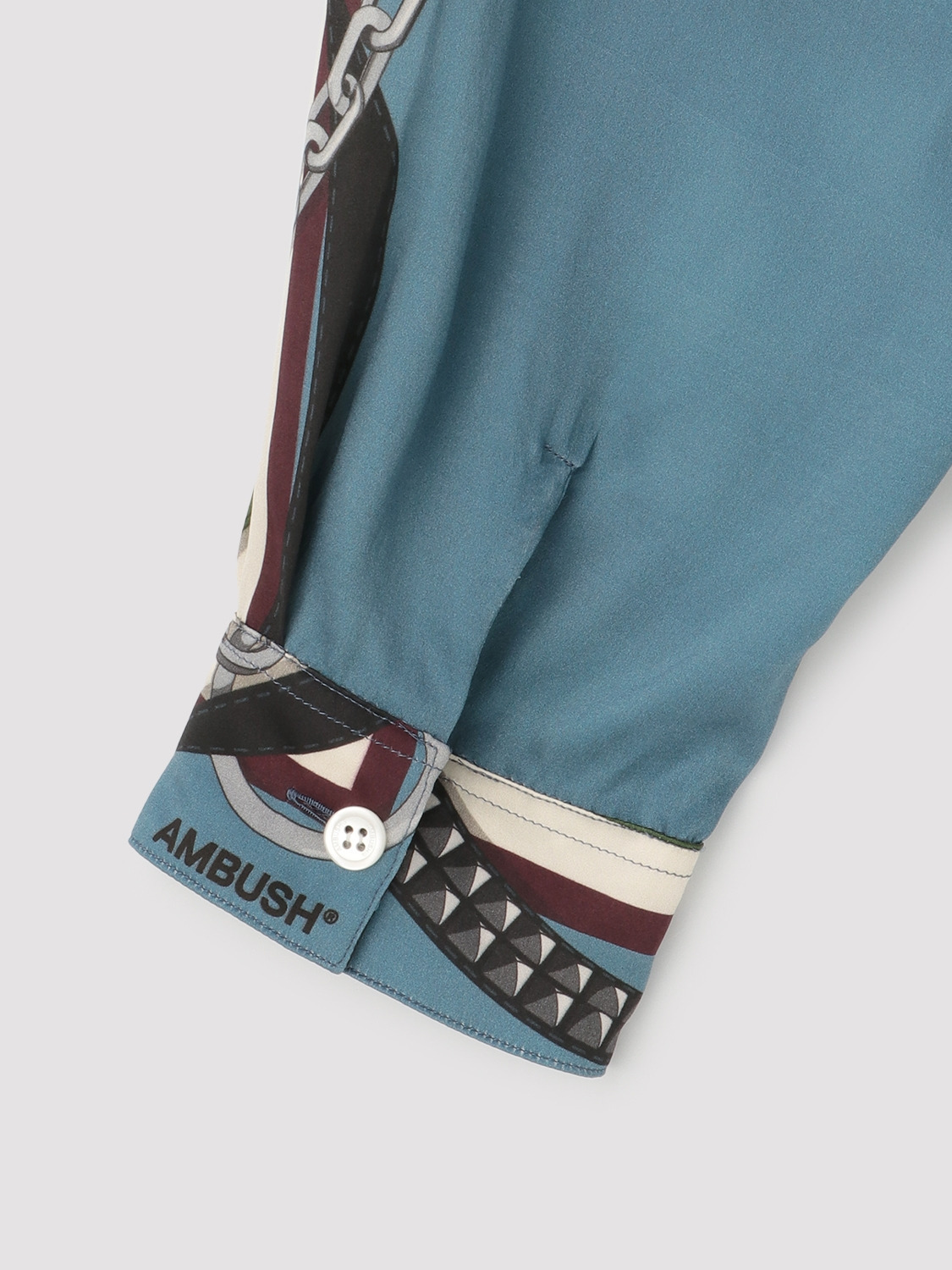 SCARF PRINT LONG SLEEVE SHIRT 詳細画像 O.white 3