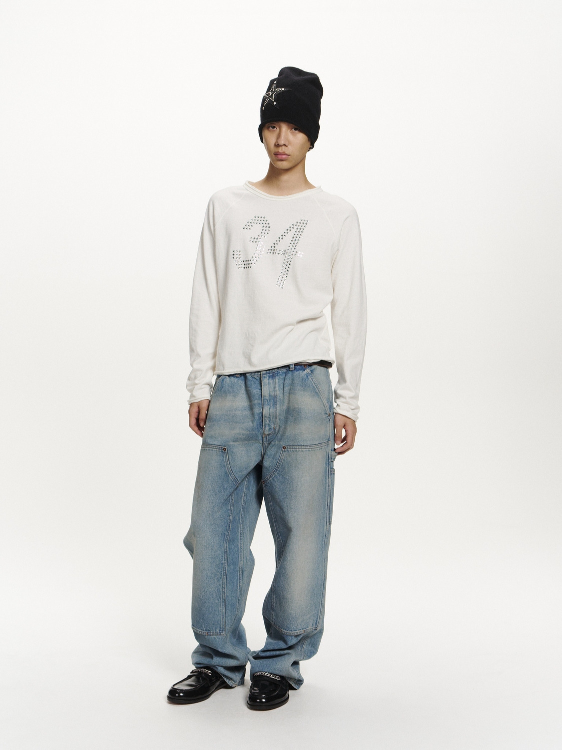 STAR 34' FITTED LONG SLEEVE T-SHIRT 詳細画像 White 3