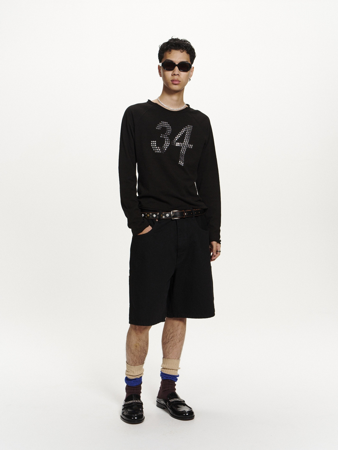 STAR 34' FITTED LONG SLEEVE T-SHIRT 詳細画像 Black 4