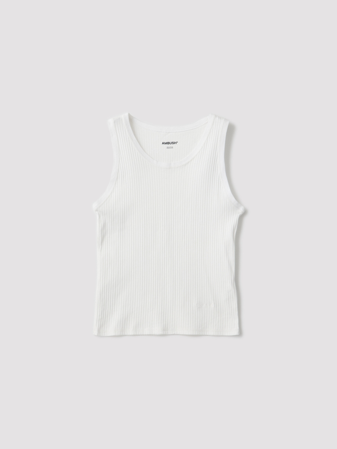 FITTED RIB TANK TOP 詳細画像 White 1