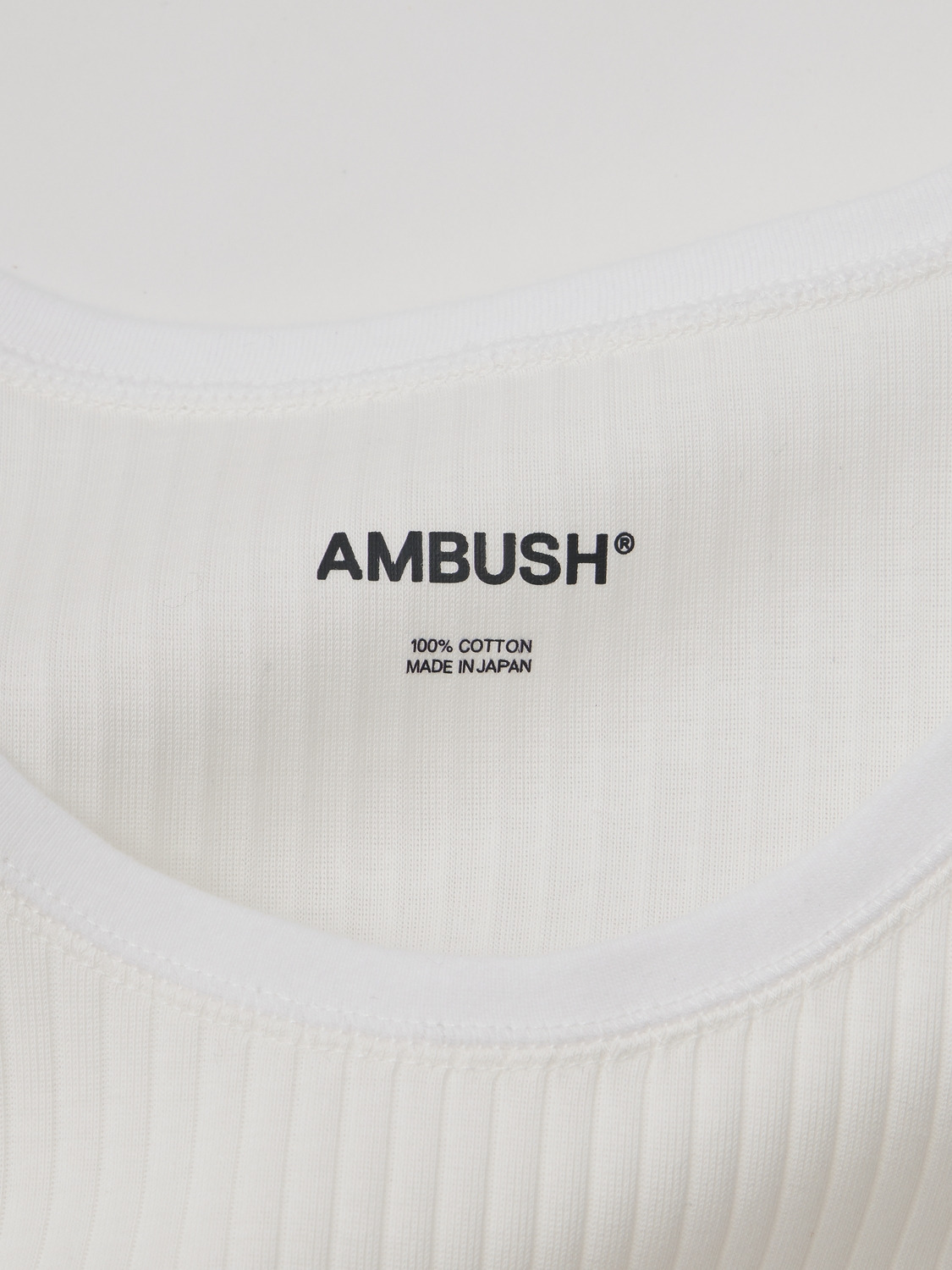 FITTED RIB TANK TOP 詳細画像 White 4