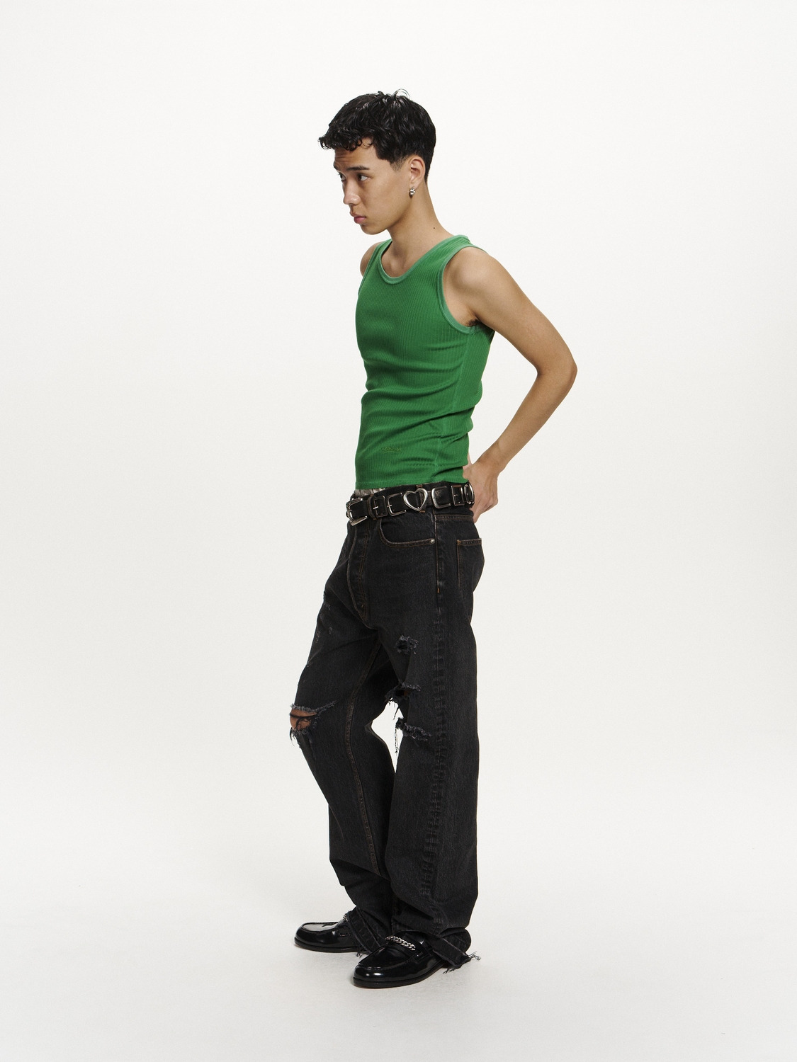 FITTED RIB TANK TOP 詳細画像 Green 5