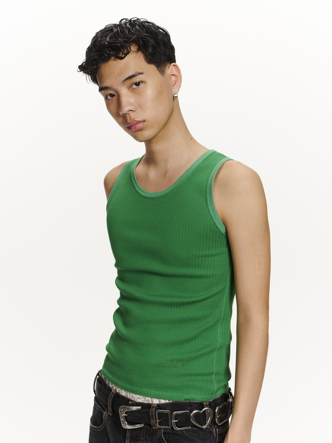 FITTED RIB TANK TOP 詳細画像 Green 7