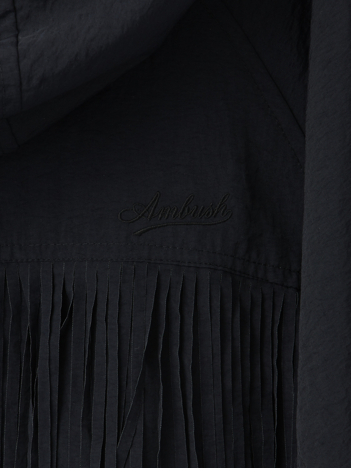 FRINGED NYLON ANORAK 詳細画像 Black 3