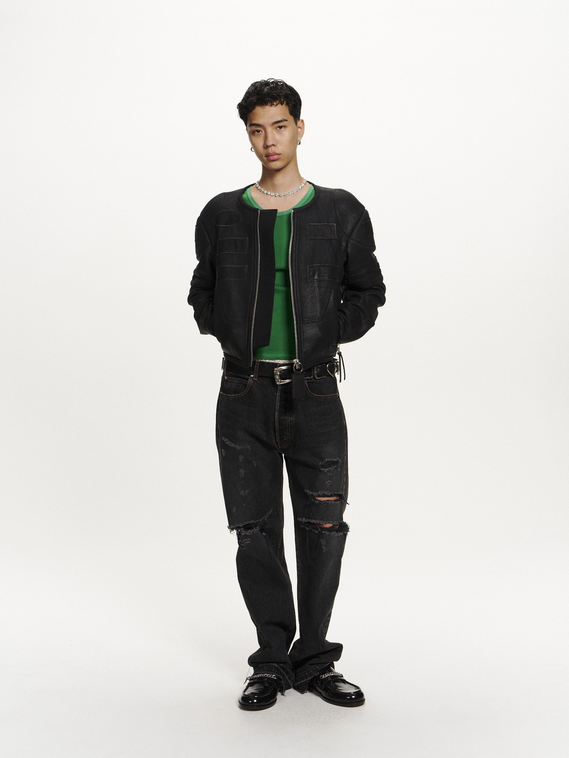 MOTO SWEAT JACKET 詳細画像 Black 3