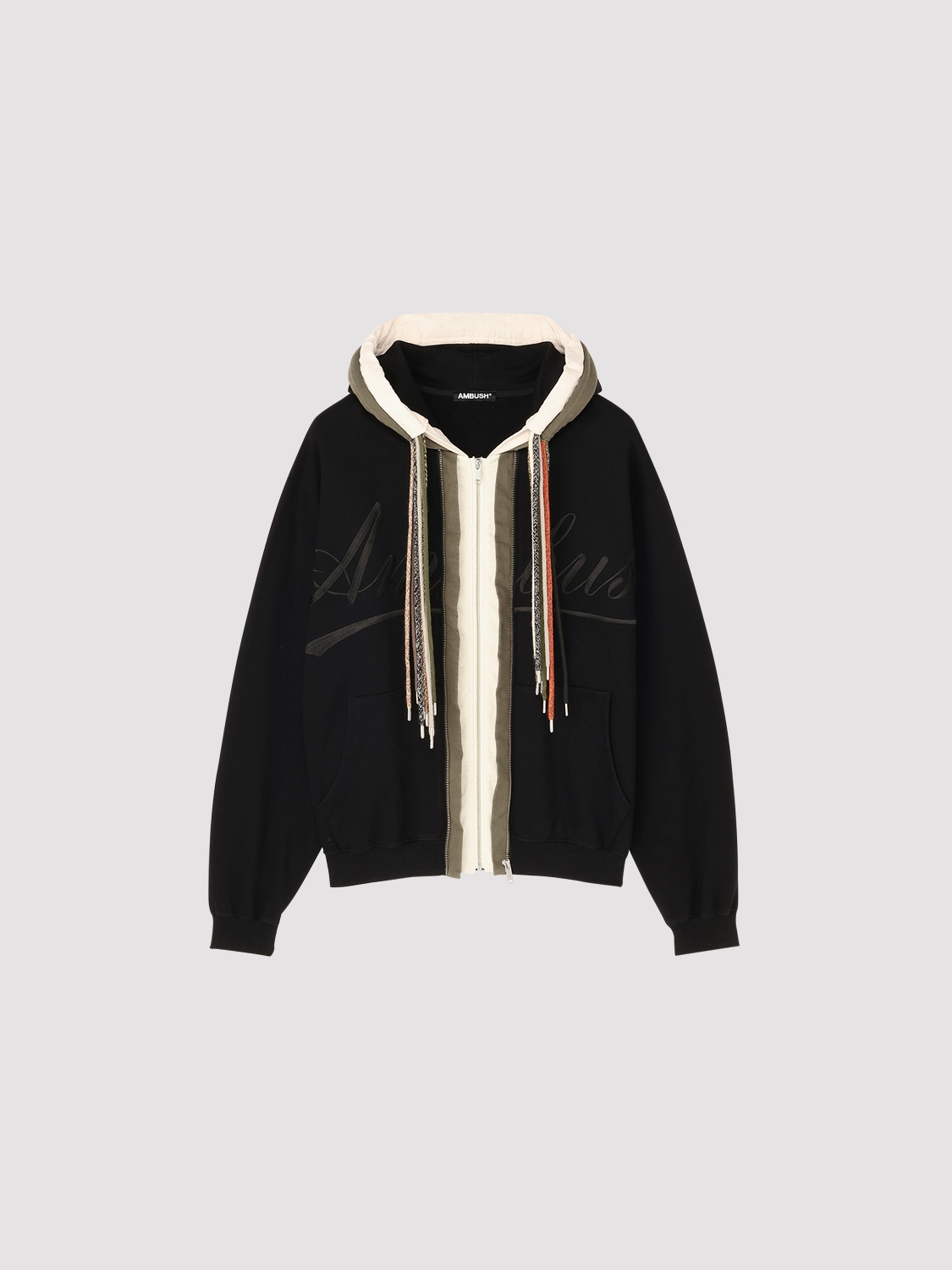 EMBROIDERED MULTICORD HOODIE 詳細画像 Black 1