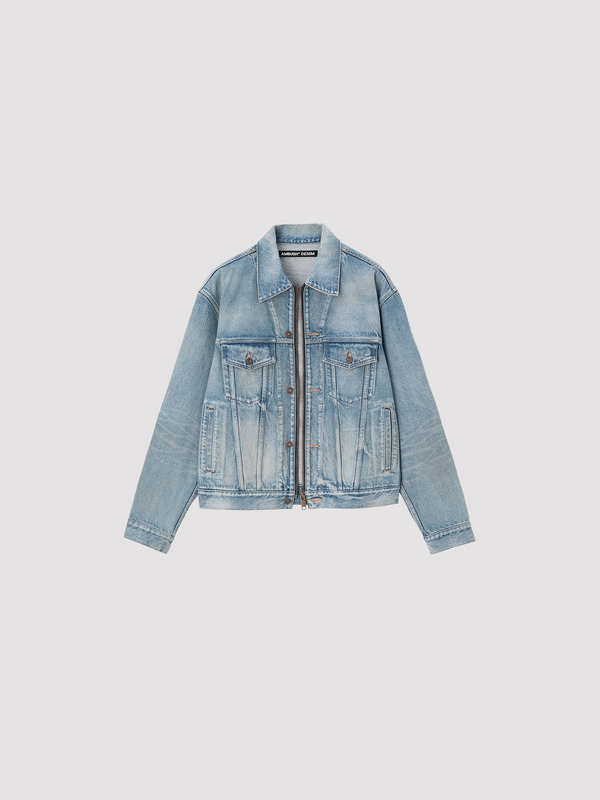 DENIM ZIP-UP JACKET