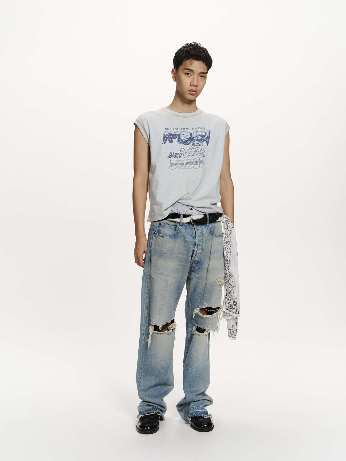 CRUSHED DENIM PANTS 詳細画像 L.Blue 3