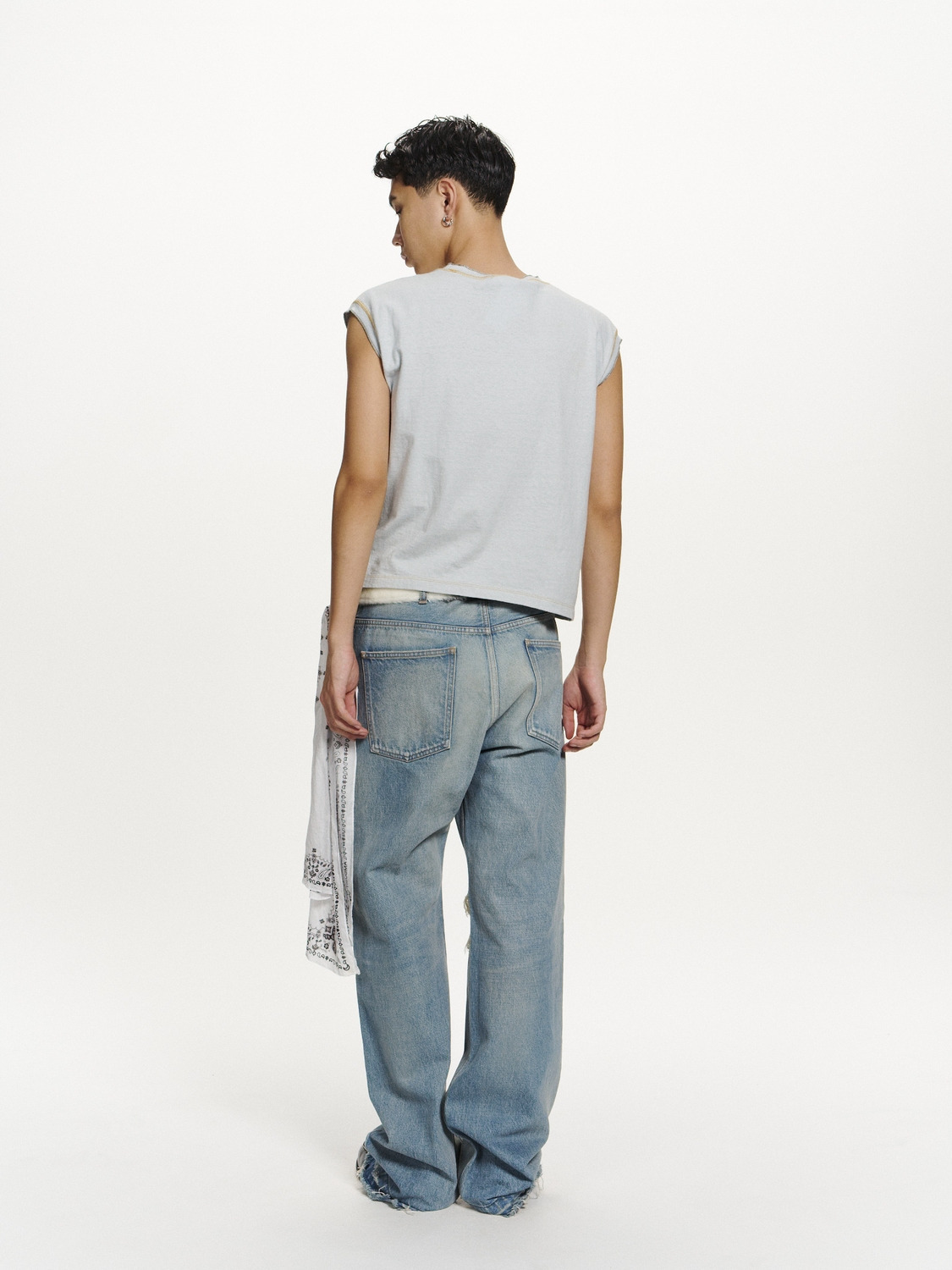 CRUSHED DENIM PANTS 詳細画像 L.Blue 4