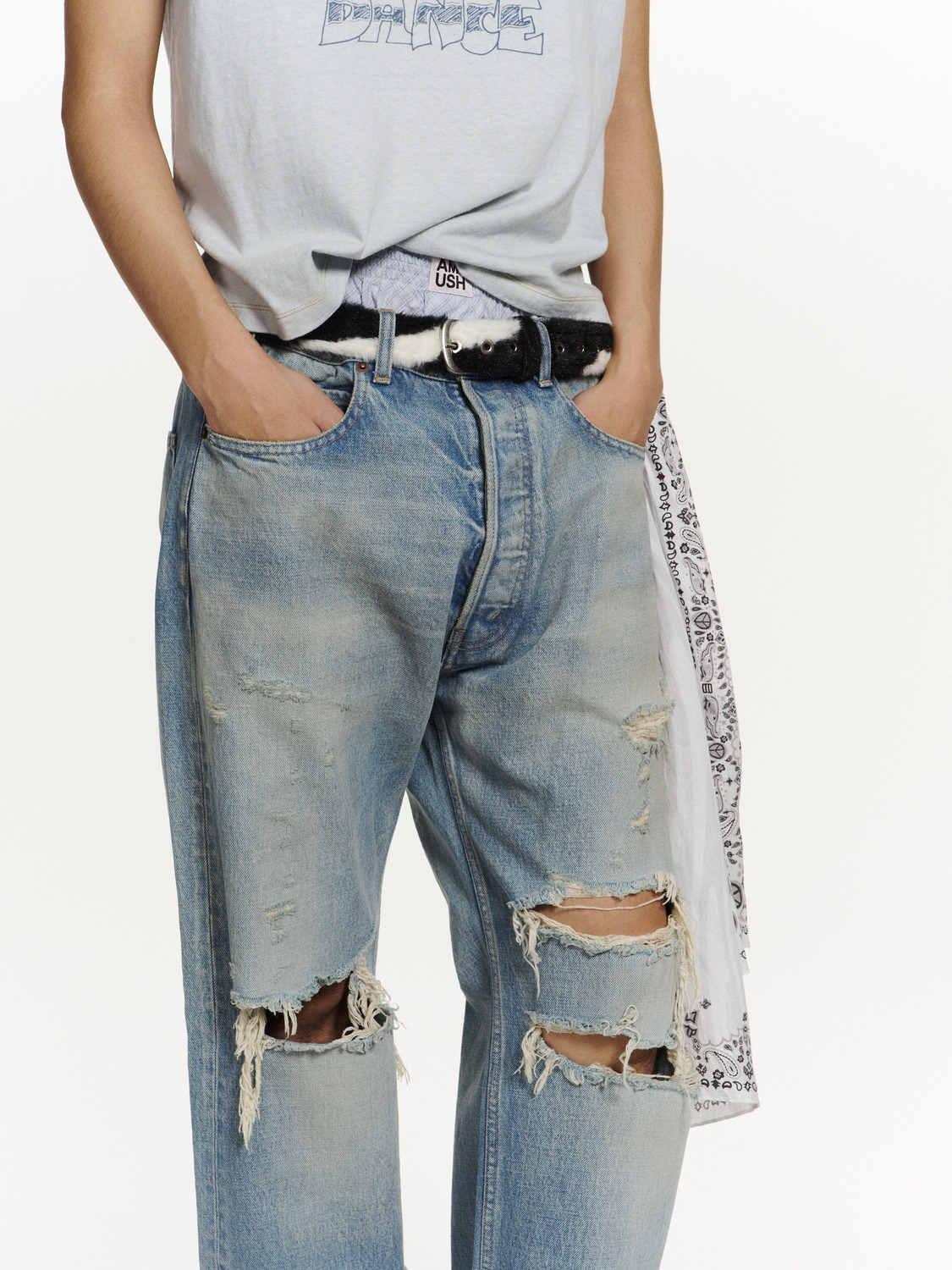 CRUSHED DENIM PANTS 詳細画像 L.Blue 5