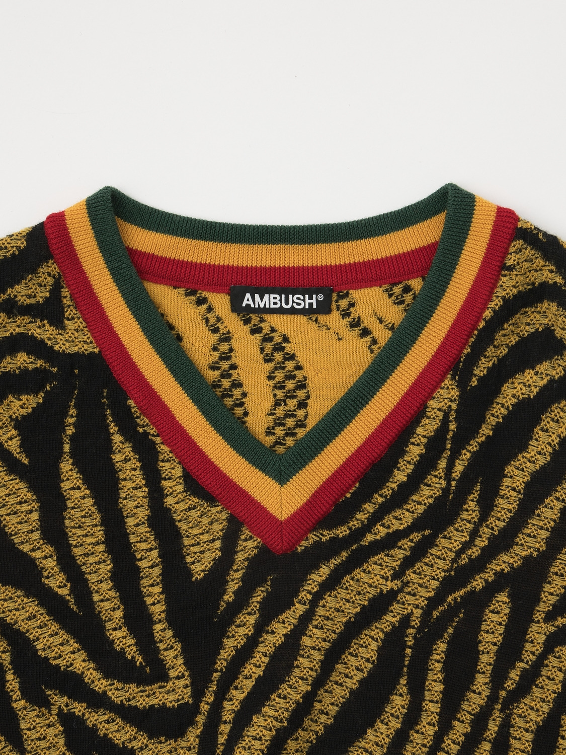 ZEBRA PATTERN KNIT SWEATER 詳細画像 Yellow 3