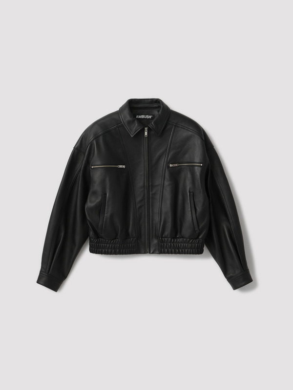 WOMENS LEATHER BOMBER JACKET