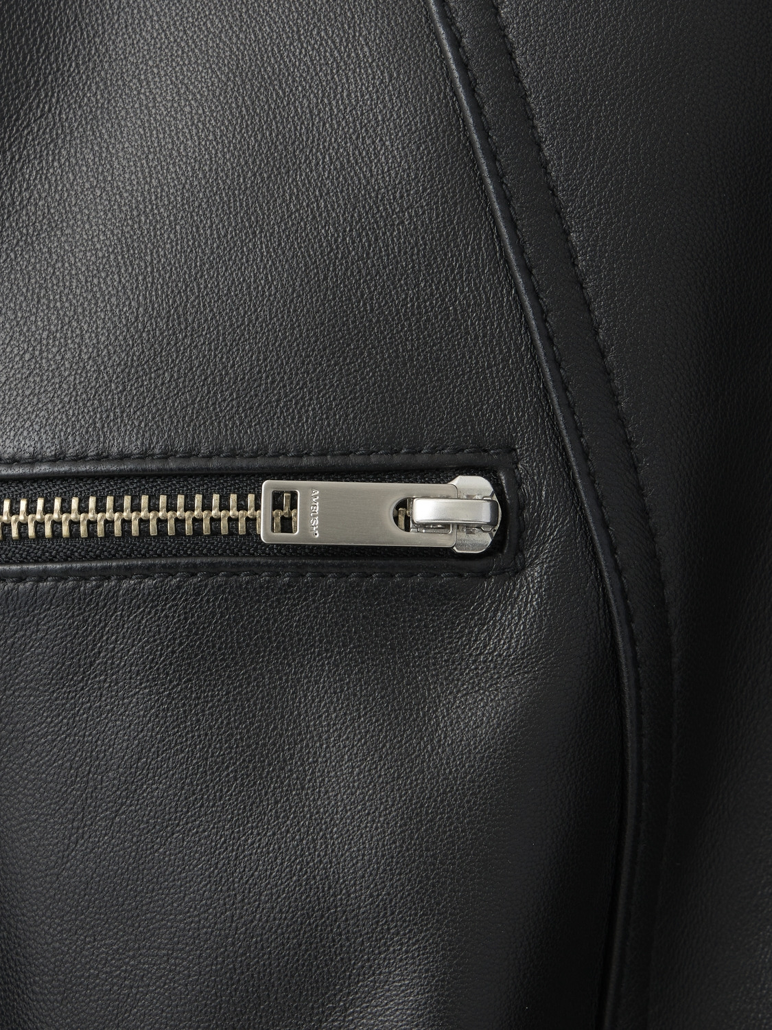 WOMENS LEATHER BOMBER JACKET 詳細画像 Black 3