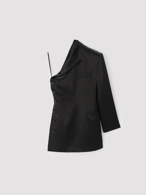 SATIN ASYMMETRIC JACKET