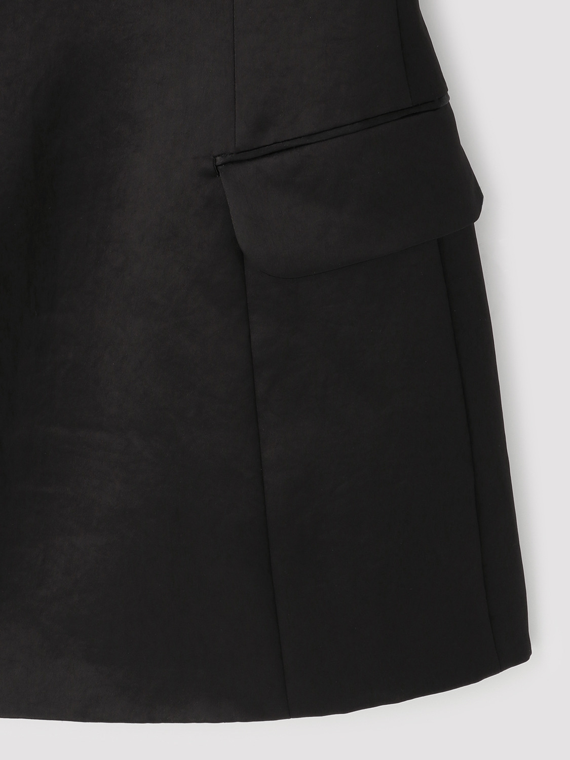 SATIN ASYMMETRIC JACKET 詳細画像 Black 3