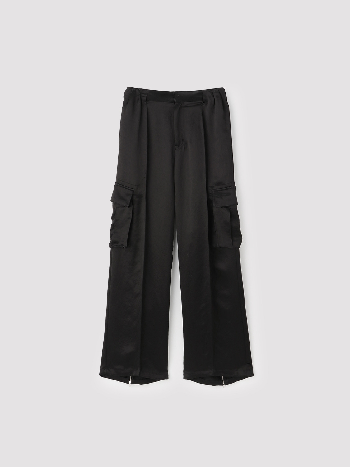 SATIN CARGO PANTS 詳細画像 Black 1