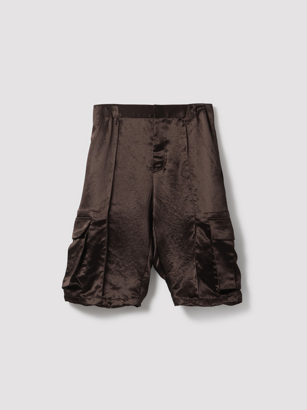 SATIN CARGO SHORTS