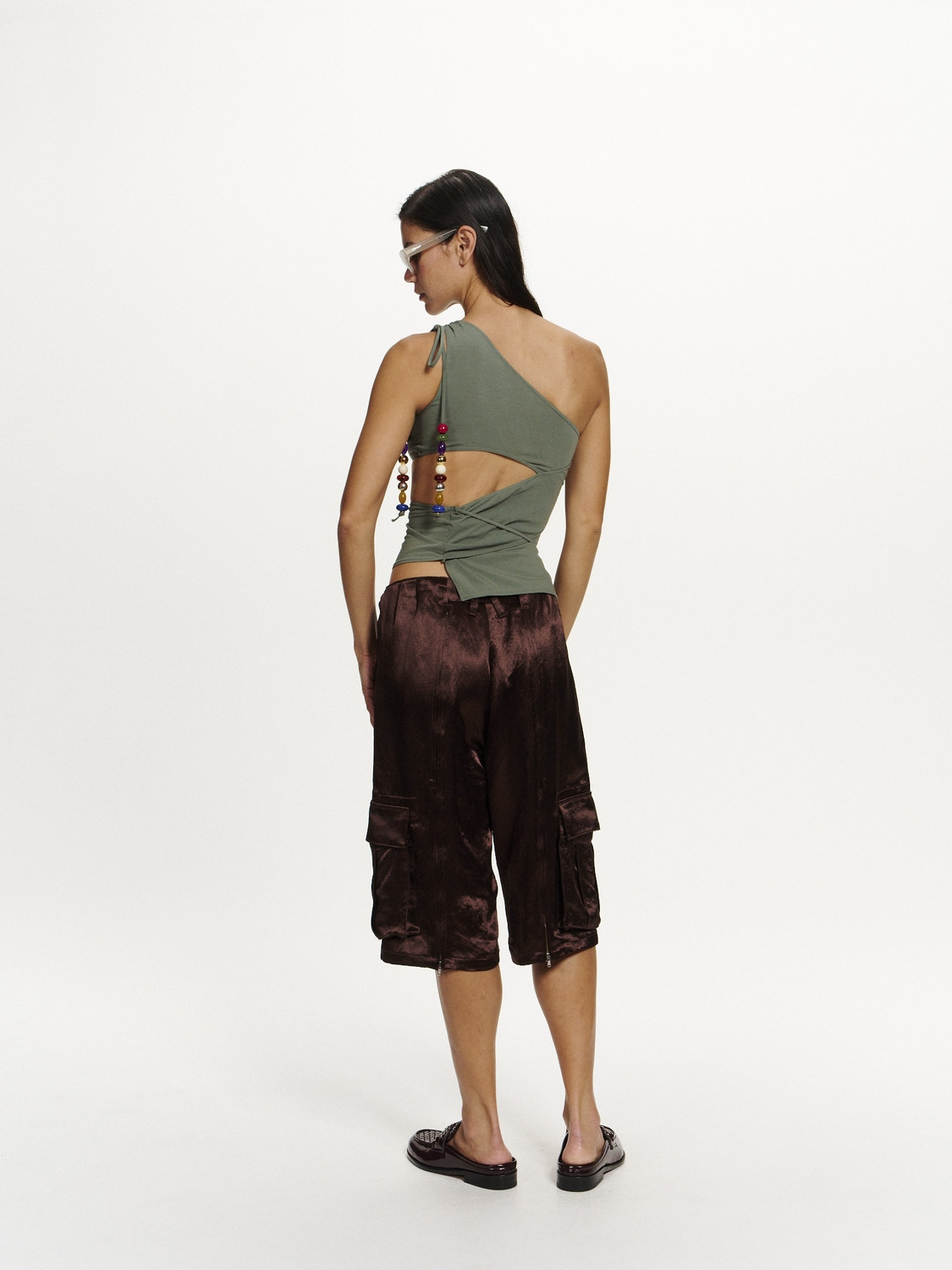 SATIN CARGO SHORTS 詳細画像 Brown 7