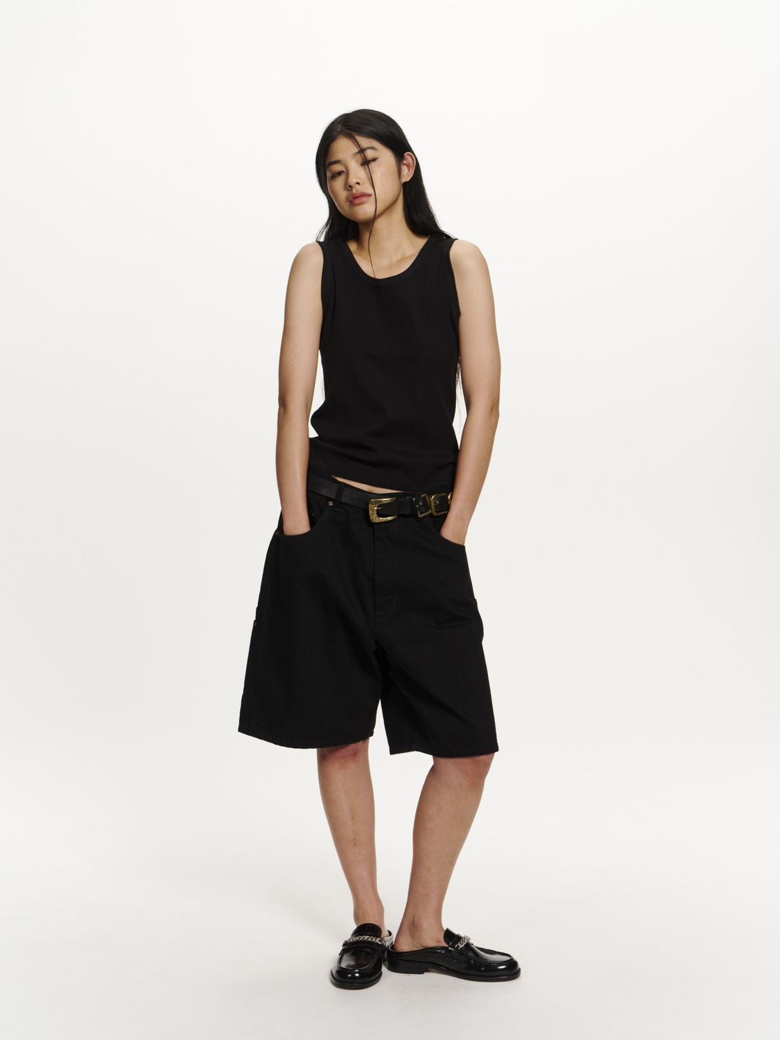 WOMENS RIB TANK TOP 詳細画像 Black 5
