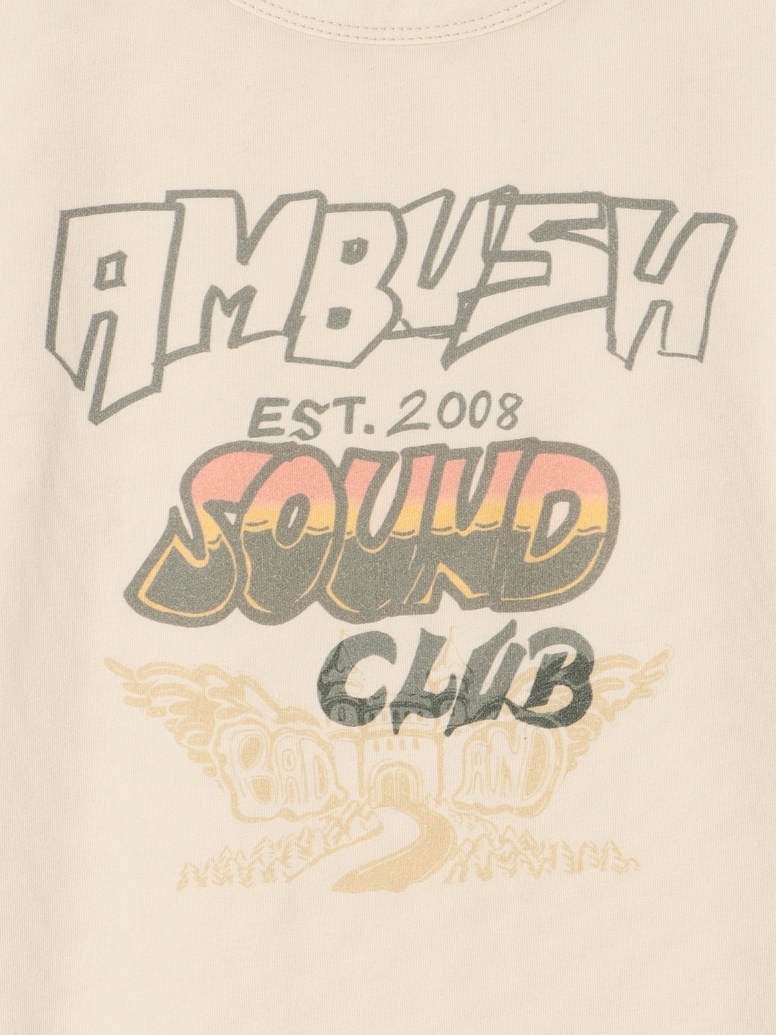 AMBUSH SOUND CLUB FITTED T-SHIRT 詳細画像 Yellow 3