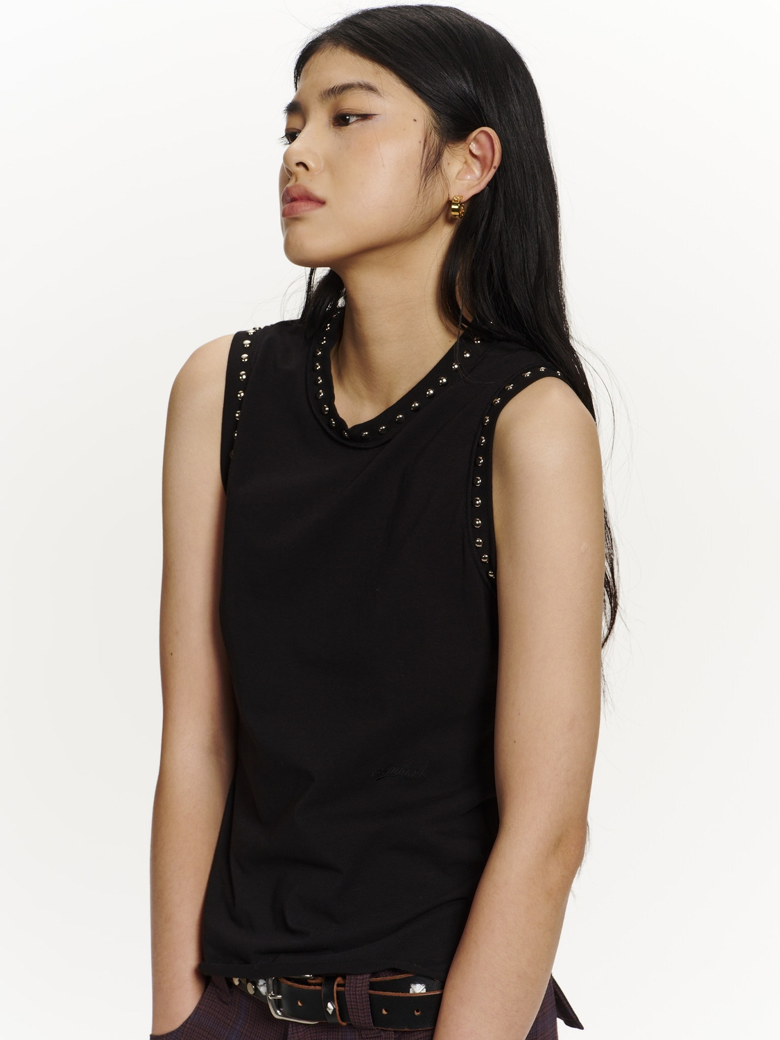 STUDDED TANK TOP 詳細画像 Black 5