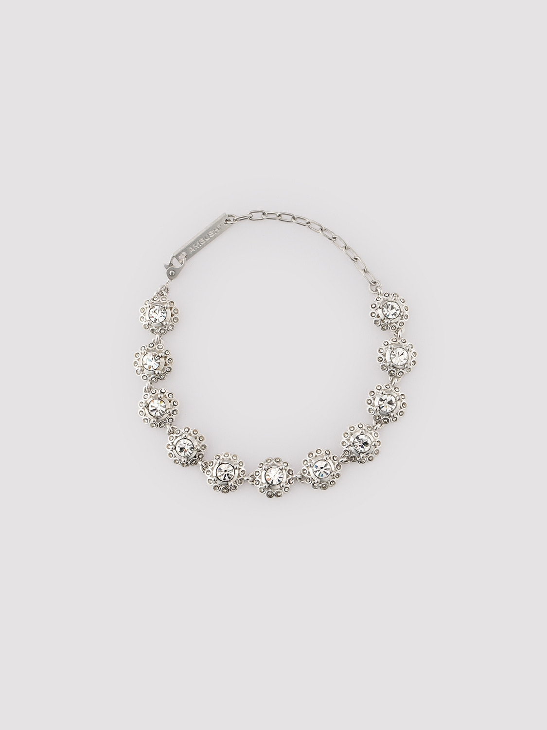 CRYSTAL FLOWER LINK BRACELET 詳細画像 Silver 1