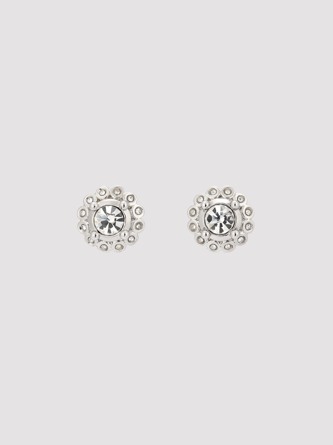 CRYSTAL FLOWER EARRINGS 詳細画像 Silver 1