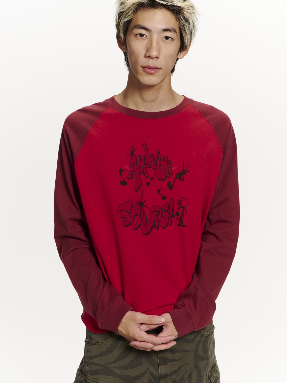 RAGLAN LONG SLEEVE T-SHIRT 詳細画像 Red 3