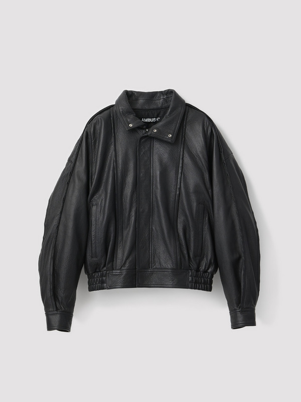 LEATHER BOMBER JACKET