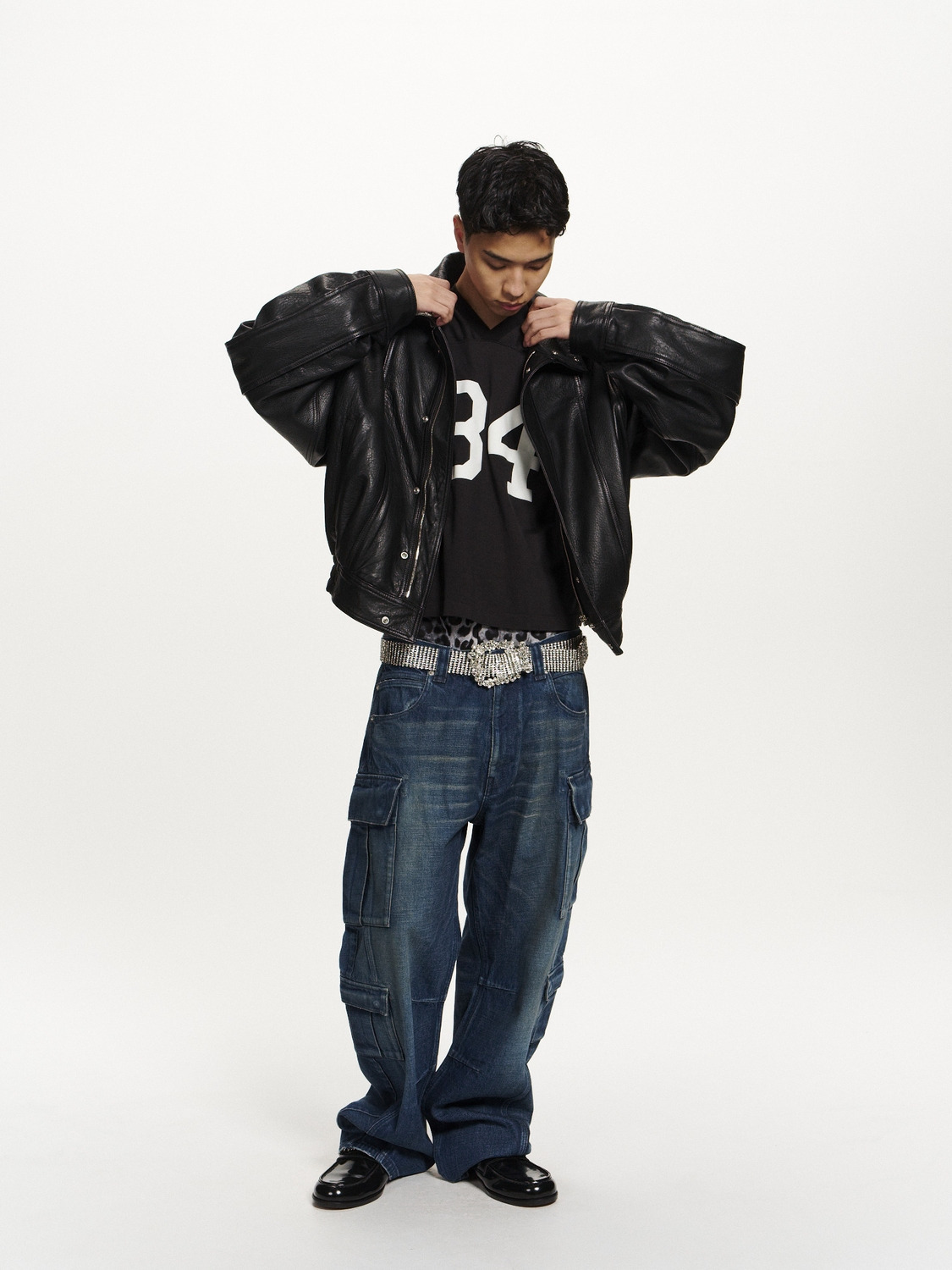 LEATHER BOMBER JACKET 詳細画像 Black 8