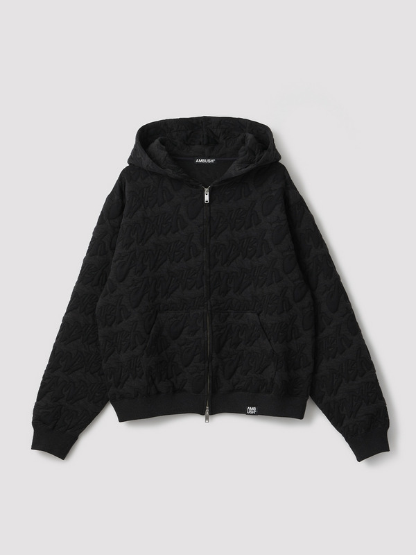 STICKERS LOGO JACQUARD ZIP HOODIE