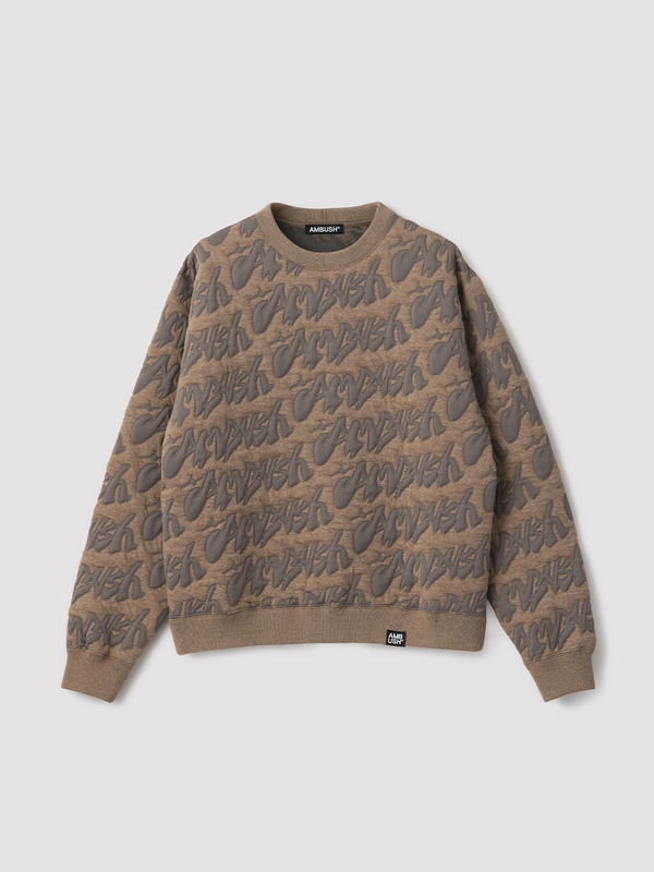 STICKERS LOGO JACQUARD CREW NECK