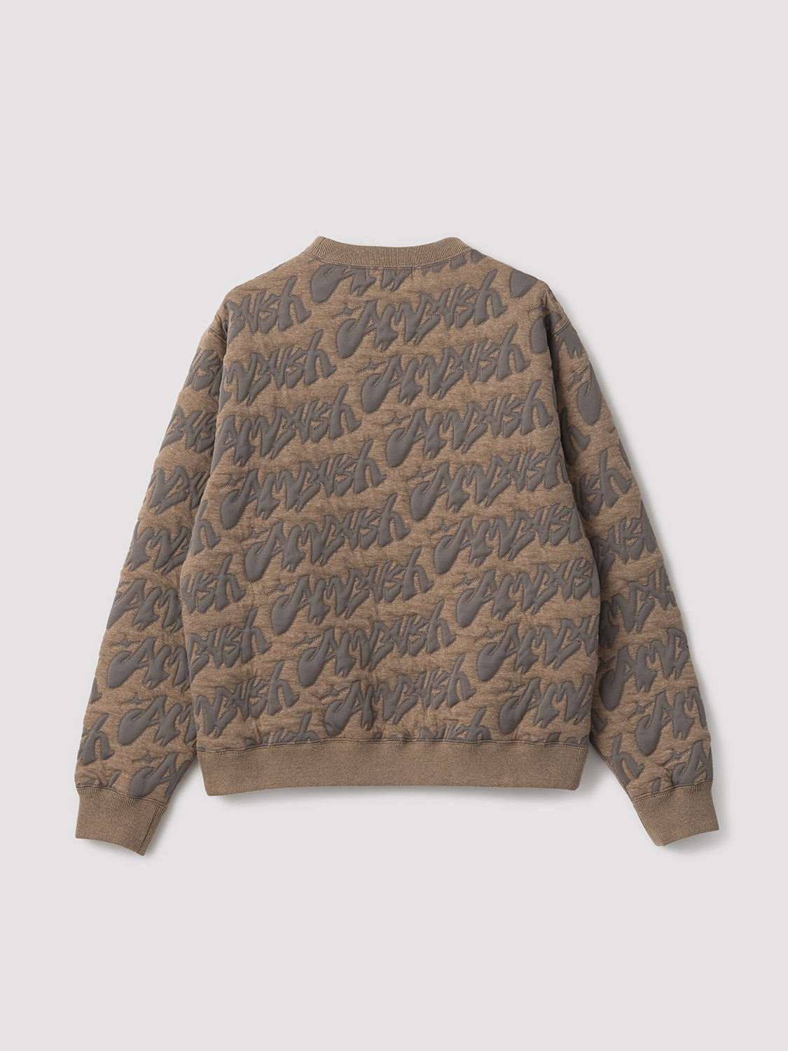STICKERS LOGO JACQUARD CREW NECK 詳細画像 Taupe 2