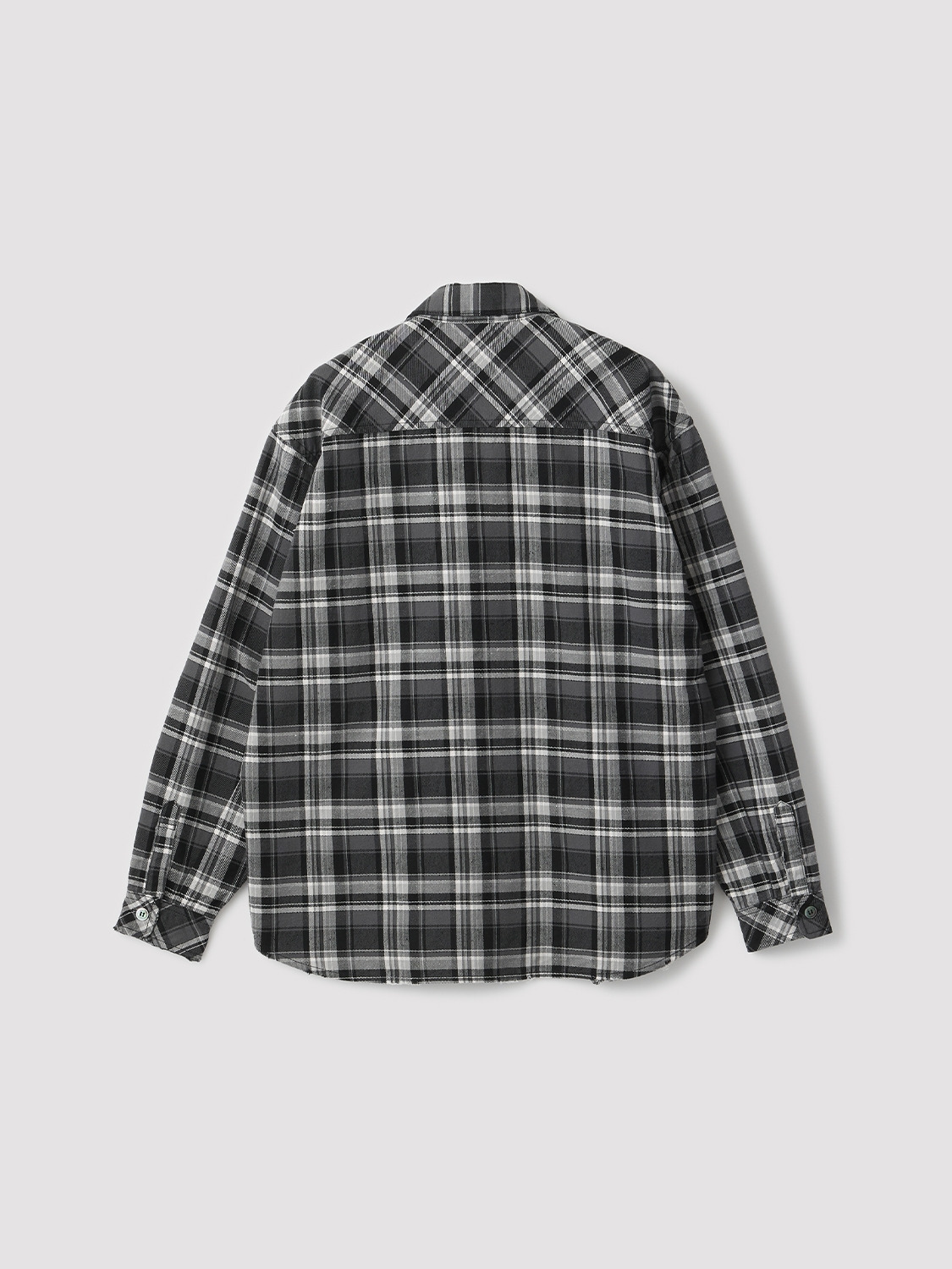 DAMAGED CHECK SHIRT 詳細画像 Black 2
